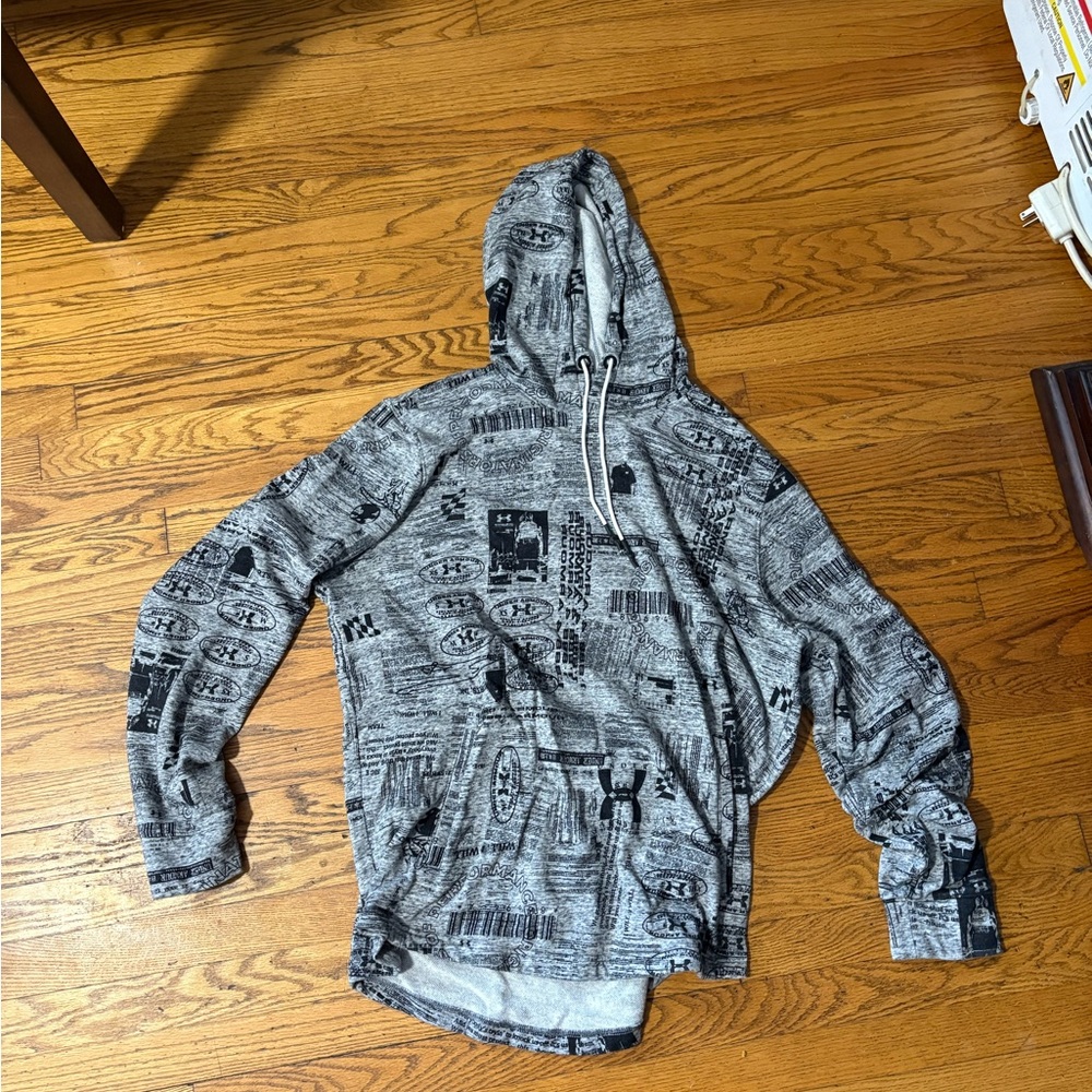 Under Armour Light Gray Knit Hoodie Size XXL